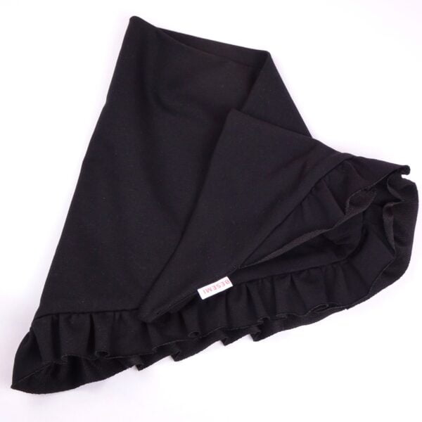 Chusta czarna z falbanką